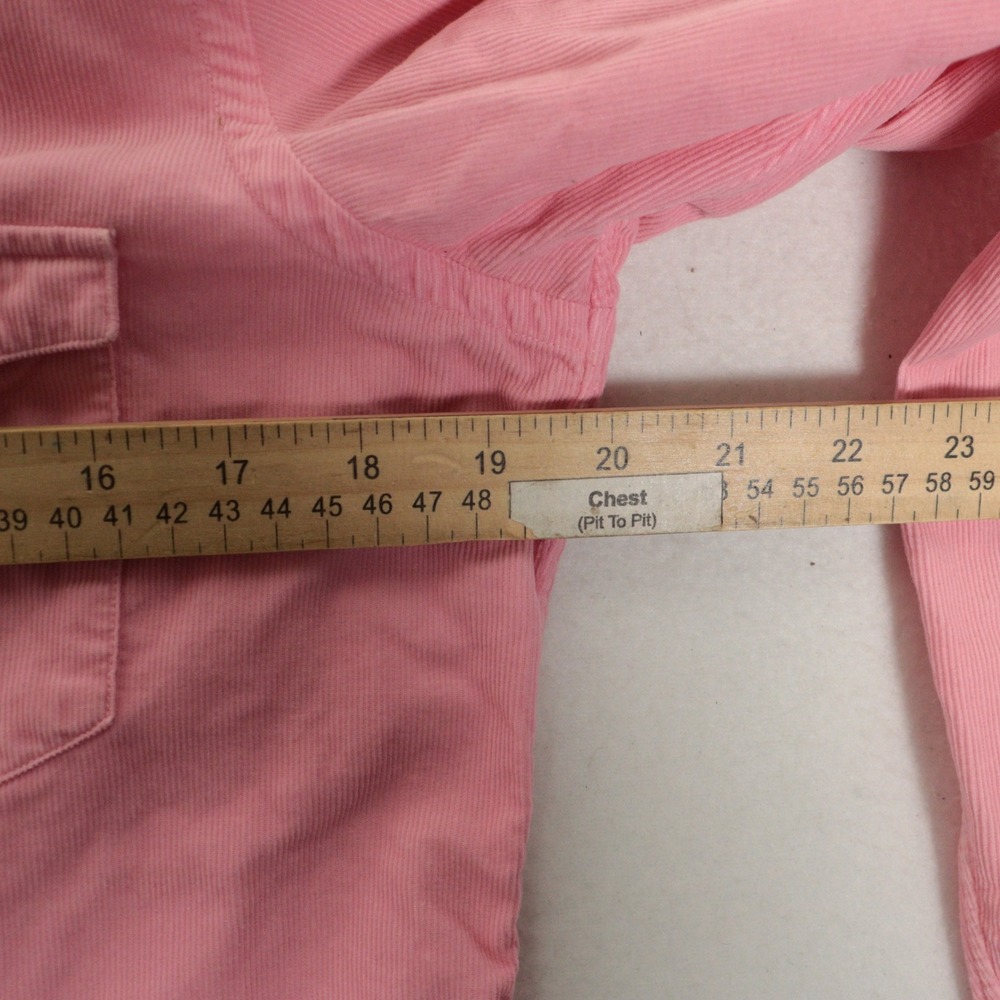 Vtg Ralph Lauren Womens Western Pearl Snap Shirt Corduroy Pink Slim Cotton Sz 10 - Picture 13 of 13